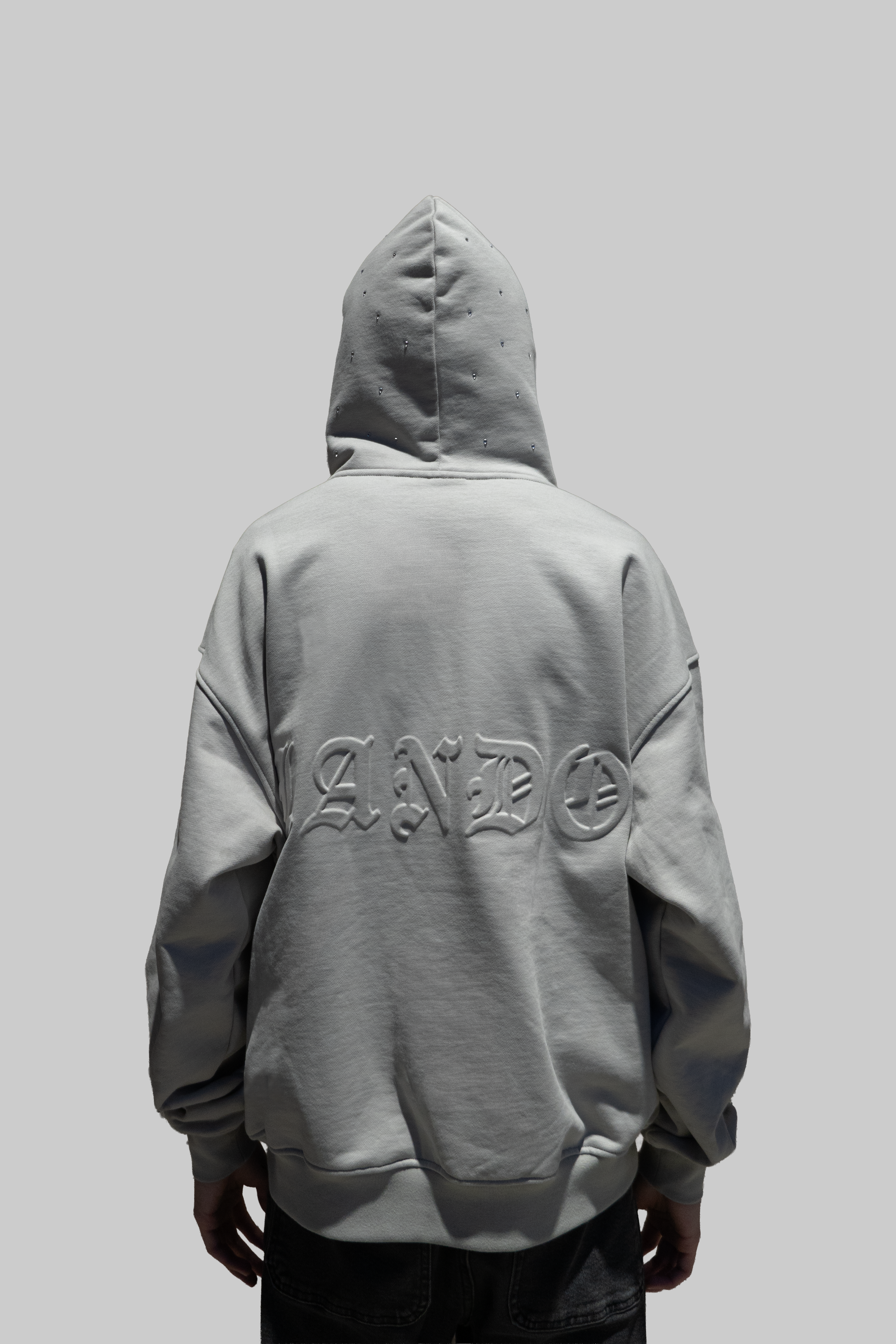 LANDO 'WOLF GREY' HEAVYWEIGHT HOODIE - hover