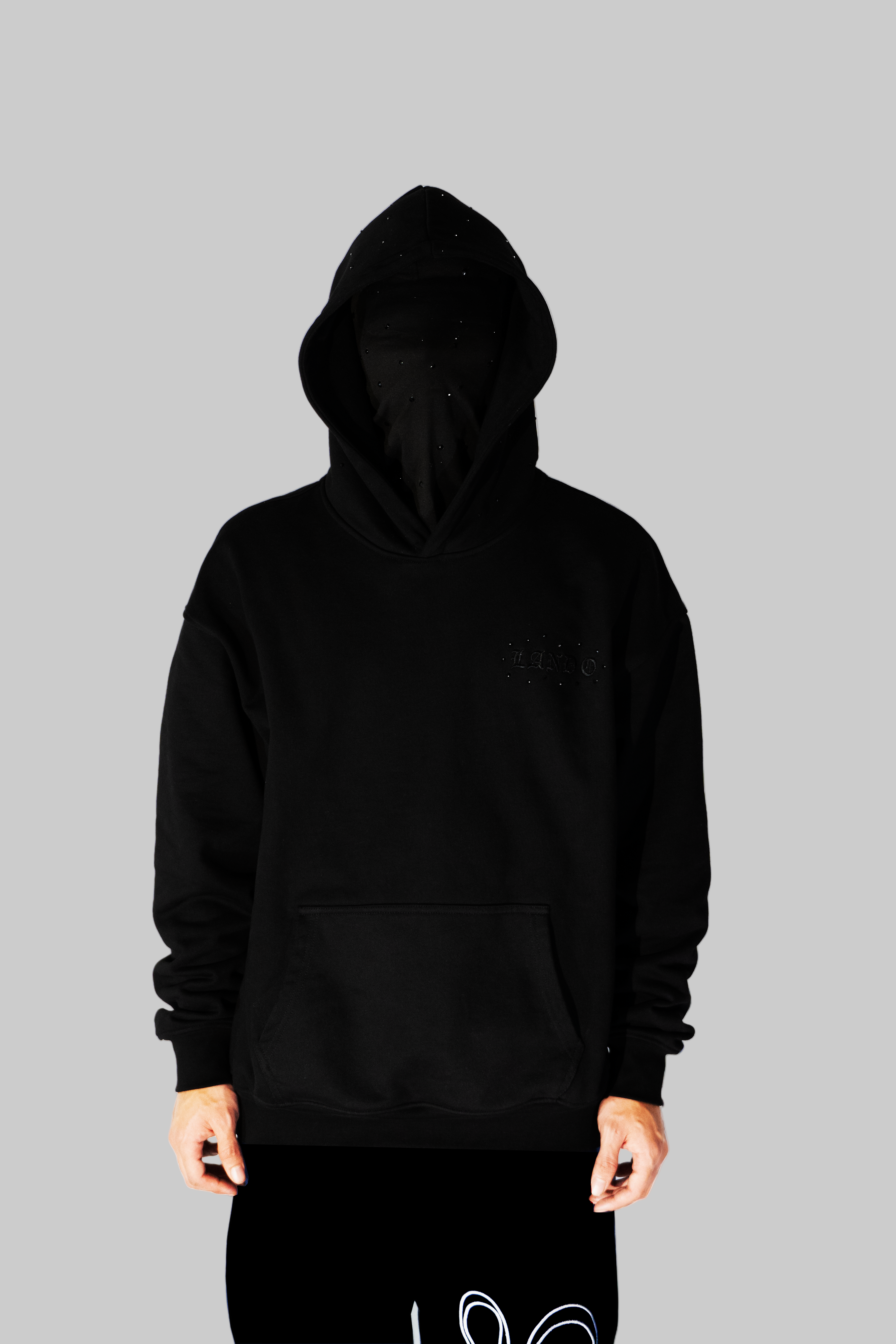 LANDO 'MIDNIGHT BLACK' HEAVYWEIGHT HOODIE
