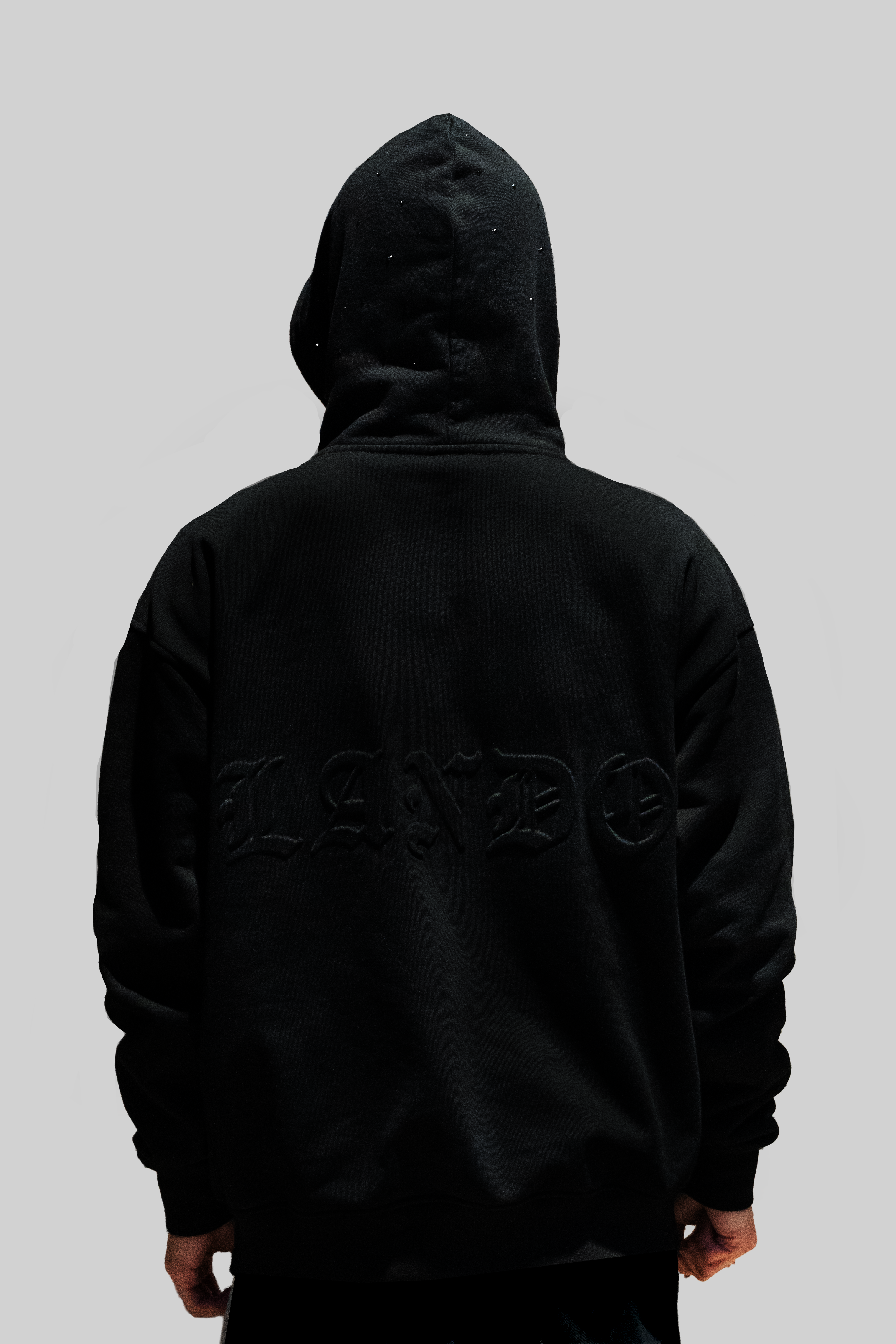 LANDO 'MIDNIGHT BLACK' HEAVYWEIGHT HOODIE - hover